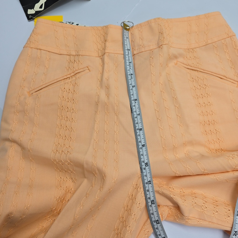 Vintage Wendy Winter Apricot Coral Textured High Waist Wide Leg Pants Size 12 - Picture 9 of 10